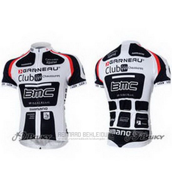 2011 Fahrradbekleidung BMC Wei und Shwarz Trikot Kurzarm und Tragerhose - zum Schließen ins Bild klicken